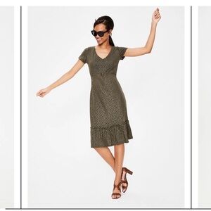 Boden Cotton Polka Dot Tiered Ruffle Dress size 4
